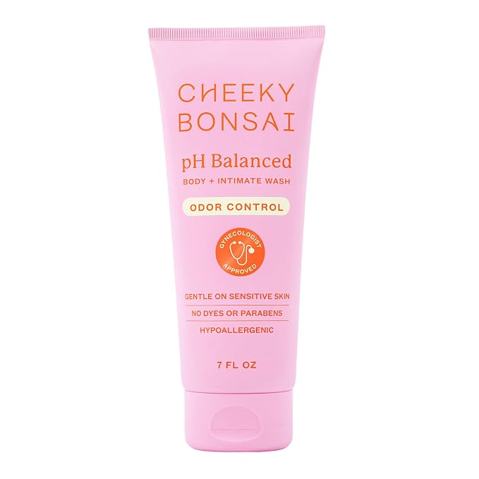 Cheeky Bonsai pH Balanced Feminine Wash for Women - Removes Odor - Gentle on Sensitive Skin - No Dyes or Parabens - Hypoallergenic - Gynecologist Approved (7 Ounces)