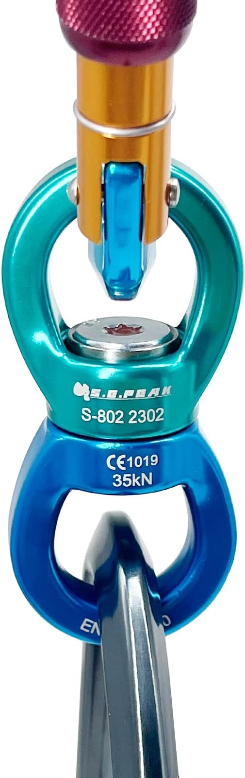 35kN Swing Swivel, CE Certified 360°Rotational Device, Silent Hanging Accessory for Tree Swing, Aerial Dance