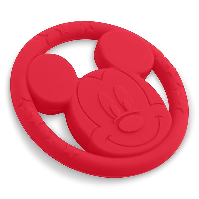 Cudlie Disney Silicone Teether Toy Set for Infants, Food Grade and BPA Free Teethers for Babies 6-12 Months, 2-Pack Teether Toys for Newborns