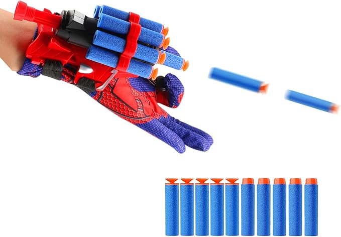 Spider Web Gloves Shooters Costume Toy for Kids Girl Boys Cosplay Launcher Action Figure