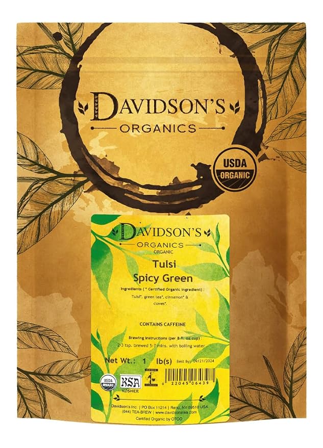 Davidson's Tea, Tulsi Spicy Green, 16-Ounce Bag