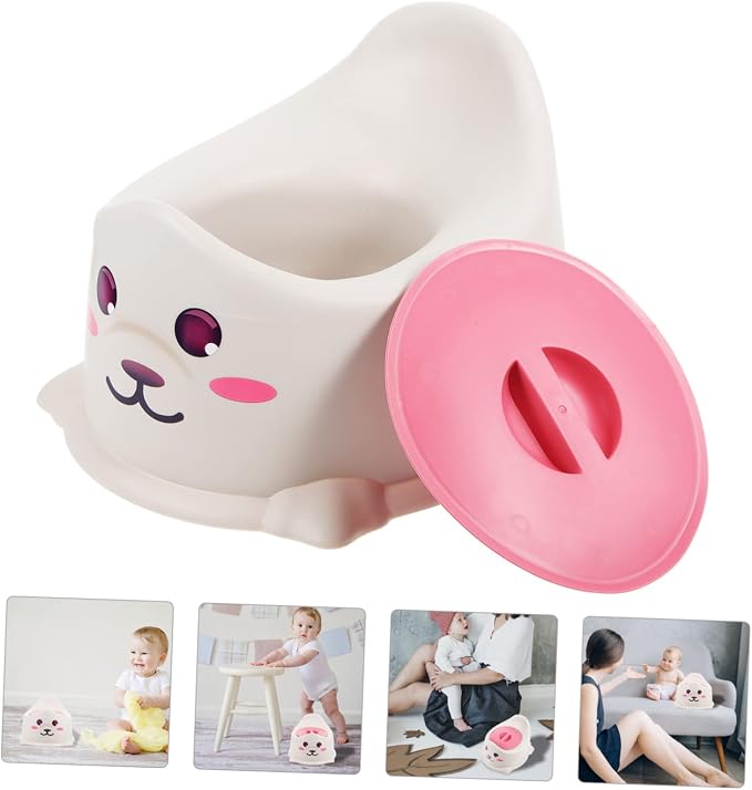 Baby Thicken Toilet Portable Potty for with Cover Lightweight Travel Training Toilet 11.81X10.23X7.48In Comfortable for Home Use