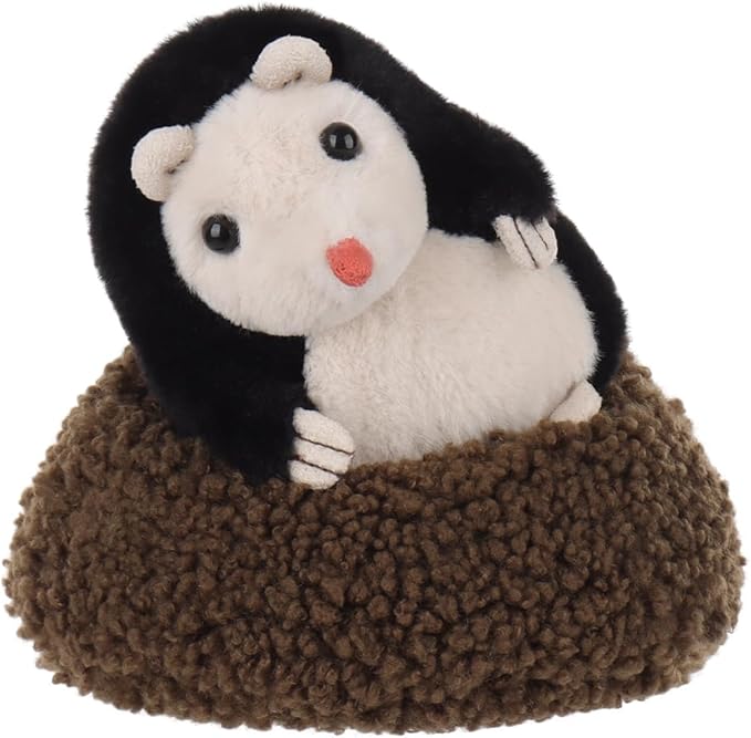 Apricot Lamb Curious Mole Plush Stuffed Animals for Kids, Soft Cute Plush Toys for Baby Girl and Boy, Fluffy Curious Mole Brown