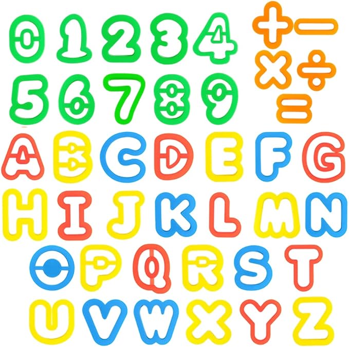 Kids Letter Molds Numeral Molds Tools Set for Preschool cognition Creative Cutting (41 Pieces)