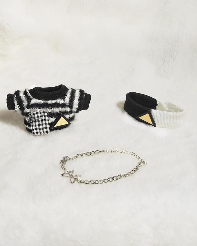 Doll Clothes for 17cm Dolls Fashion Accessories for Dress Up No Doll Stripes