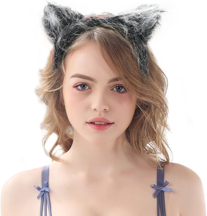 Plush Animal Ears and Horns Headband-Halloween Christmas Festival Theme Party Animal Cosplay Costume Headbands