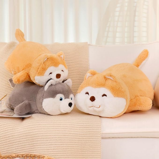 Soft Plush Corgi Dog Toy Stuffed Animal, Shiba Inu Plush Pillow, Gift for Kids and Girls (40cm/15.7in)