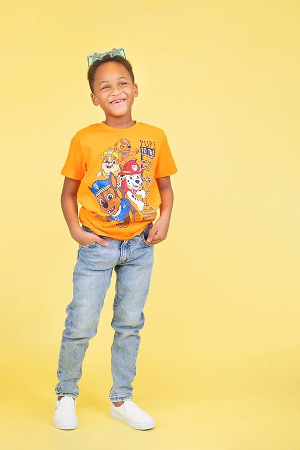 Paw Patrol Chase Marshall Rubble Rocky 4 Pack Graphic T-Shirts Toddler to Big Kid