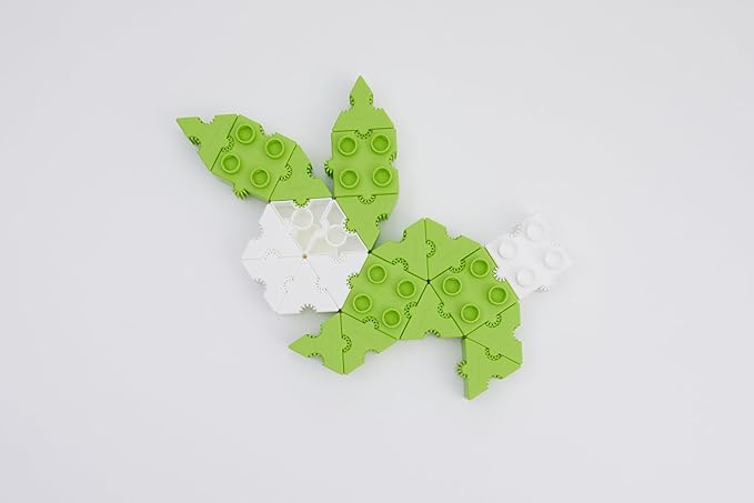 STEM Toys for Kids Ages 3 Bright 2025 | Educational Building Blocks Set | 102-Piece BPA-Free Plastic Construction Kit | Creativity & Fine Motor Skills | Instruction Booklet - Light Green