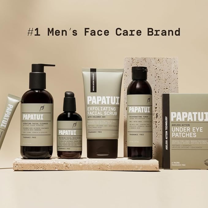 PAPATUI by Dwayne Johnson Fast-Acting Under Eye Patches for Men | Ageless Action to Reduce Puffiness, Dark Circles and Fine Lines | Made with Niacinamide, Hyaluronic Acid, Caffeine | 6ct