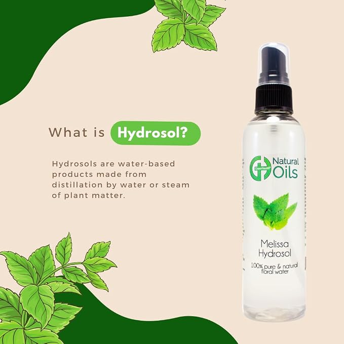 Melissa Hydrosol (Floral Water) - 16 fl oz Plastic Jug w/Cap - 100% Pure (NOT Oil)