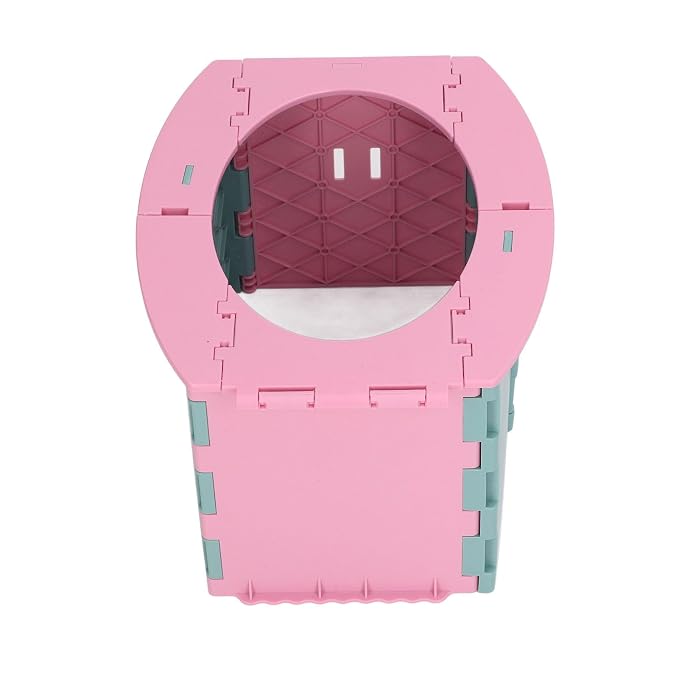 Yinhing Toddler Potty Foldable PP Portable Toilet for Camping Travel Road Trips Distance Driving Lightweight Compact Easy to Safe Design for Kids (Green Pink)