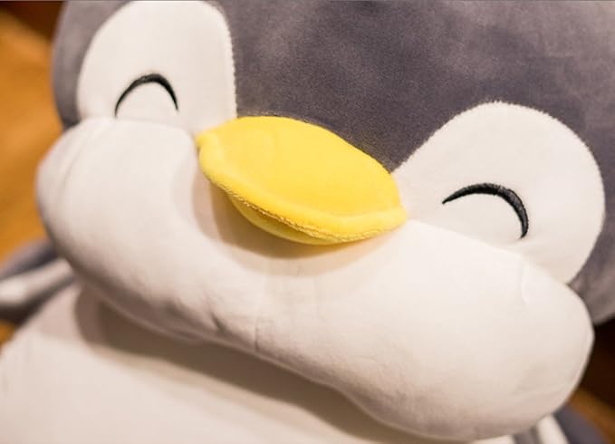 Stuffed Penguin Animal Plush Toys 12 Inch Gray Animal Stuffed Plushies Super Soft Cute Cuddly Pillow Cushion Stuff Dolls Birthday Gifts for Children Kids Boys Girls Room Decor Bedtime, 12Inches