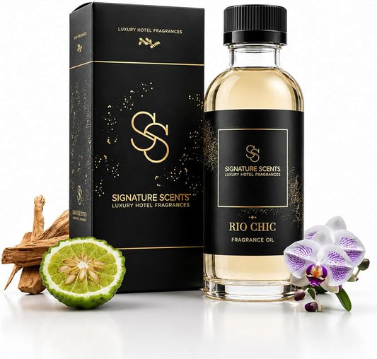 Luxury Hotel Diffuser Oil for Hotels and Homes - Aromatherapy Oils for use with an Essential Oil Diffuser at Home - Fragrance-Scent Diffuser Oil Blend (Rio Chic) 4.05fl oz (120ml)