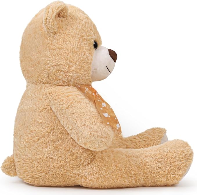 Teddy Bear Stuffed Animal 24'' Small Teddy Bear Plush Toy Gift for Valentine Christmas Birthday Light Brown