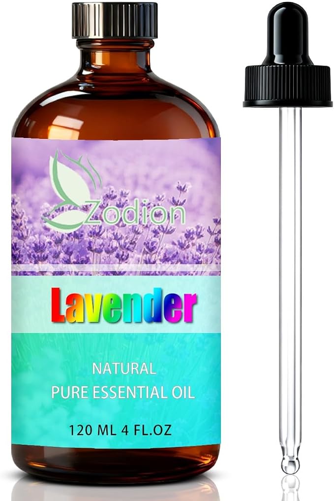 Lavender Essential Oil - Lavender Oil for Diffuser, 4 Fl Oz(120ml) | Candle Making, Soap Making, aroma, Strong Scent, Pure, Natural, Home Fragrance, Massage