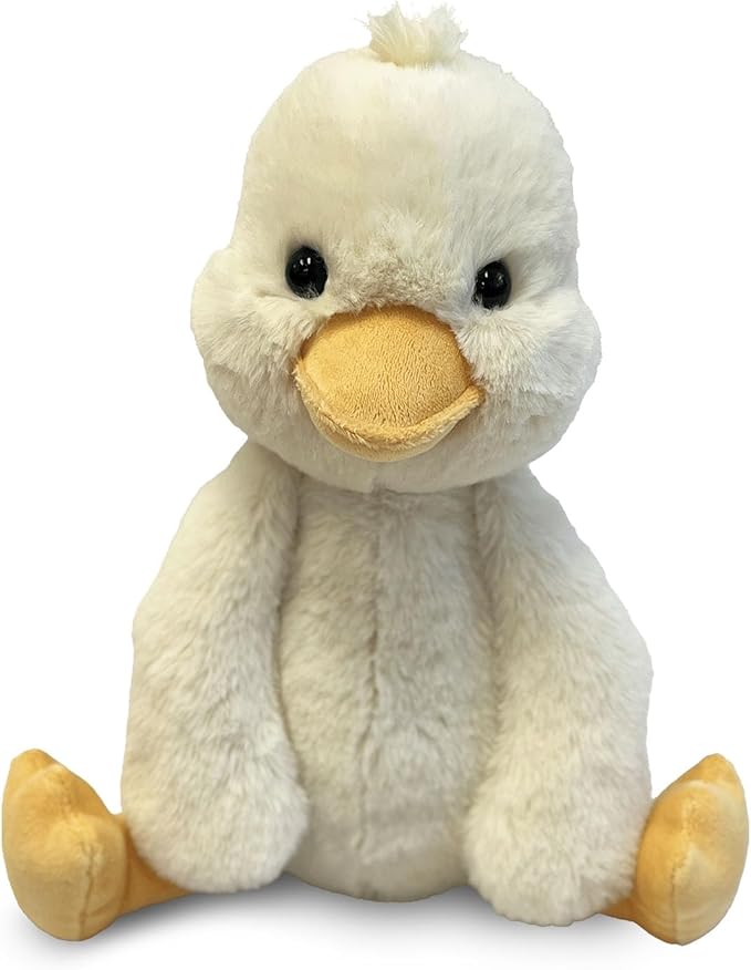 World's Softest Plush Off White .Duck, Lushee, Large, 16" Stuffed Animal for Baby, Toddler, Kids, Adults - Duck Plush Toy-Toy Made from Kid-Friendly, Quality Materials