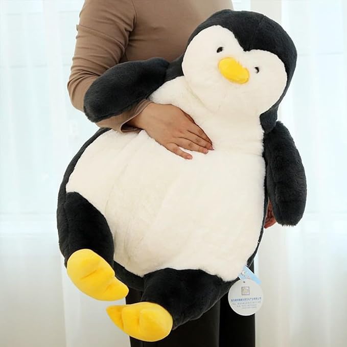 ARELUX Giant 22in Big Penguin Plush Large Stuffed Animal Hugging Pillow: Soft Jumbo Sleeping Body Warm Fluffy Pillow Adorable Chubby Plushie Toy Gifts for Boys Girls