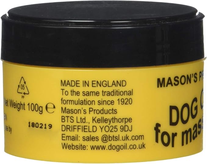 Masons 100g Dog Oil for Massaging by Masons