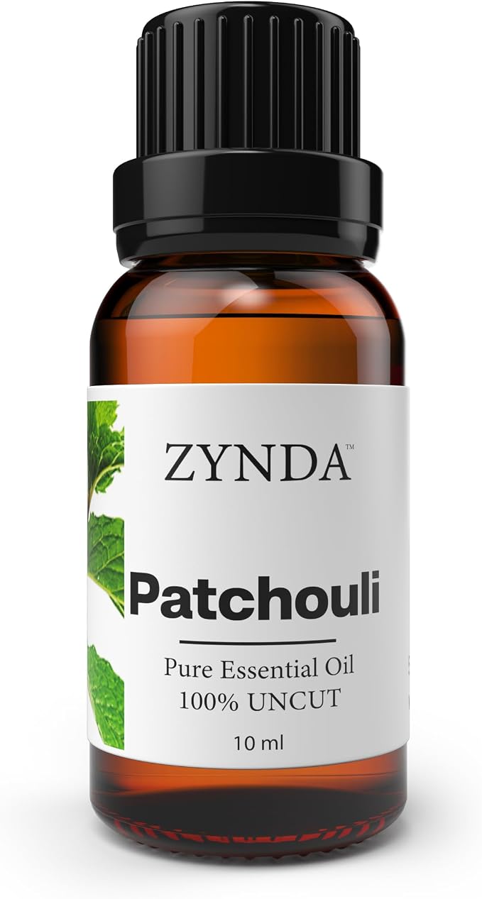 Patchouli Essential Oil – 100% Pure & Natural Patchouli Oil for Skin, Body & Diffuser | Lab Tested Organic Aroma for Relaxation, Perfume & Aromatherapy Use – 10ml