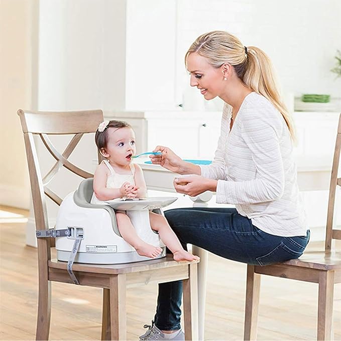 Bumbo 3-in-1 Multi-Seat for 6 to 36 Months, Travel Baby Feeding & Play Floor Seat, All-in-One Portable Booster with Tray & Toddler High Chair, Monsoon