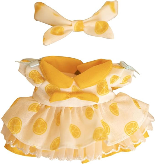 CALEMBOU Plush Doll Clothes, Cute Couple Dress Set Doll Clothes for 10cm Kimmon Mimon, Kawaii 6.7 Inches Doll Accessories Toys Gifts for Girls(Only Clothes) (Girl)