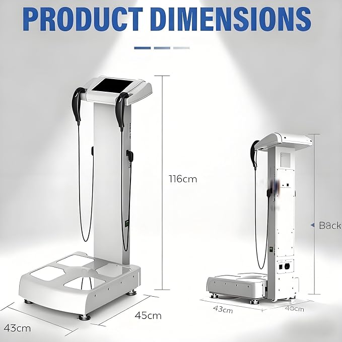 Professional 3D Scanner Analyzer Body Composition Analysis Height Weight Body Fat Percentage Visceral Fat Test, Body BMI Measuring with Printer White