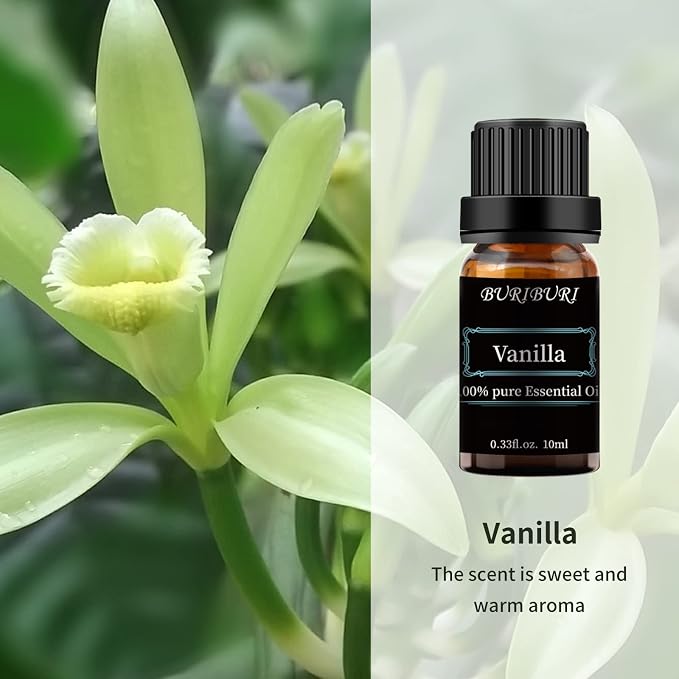 Eucalyptus and Vanilla Essential Oil Set 2 Pack, 100% Pure Diffuser Oil for Massage, Soap Making