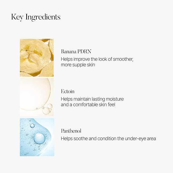 shaishaishai BANANA PDRN Conceal - Hydrating Under Eye Cream & Dark Circle Coverage, Advanced Formula with PDRN + Ectoin, Non-Sticky, Korean Skincare, 0.52 oz (Toffee)