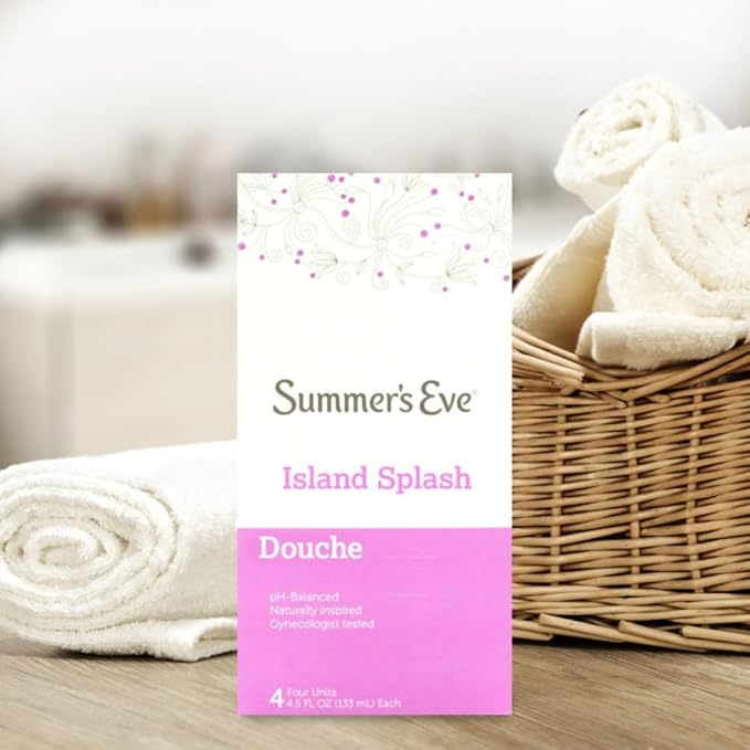 Summer’s Eve Island Splash Feminine Cleansing Douche, Odor Control, pH Balanced, Gynecologist Tested, Fresh Scent, 4.5 Ounce Each, 2 Count (Pack of 9)