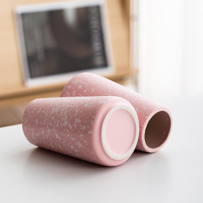 Simple Boho Ceramic Flower Vase for Home Decor (Snowflake Pink,Small) | 6'' Modern Cute Vase for Flower Plant Pampas Grass, Fit for Table Shelf Centerpieces, Living Room Bedroom Wedding Gift
