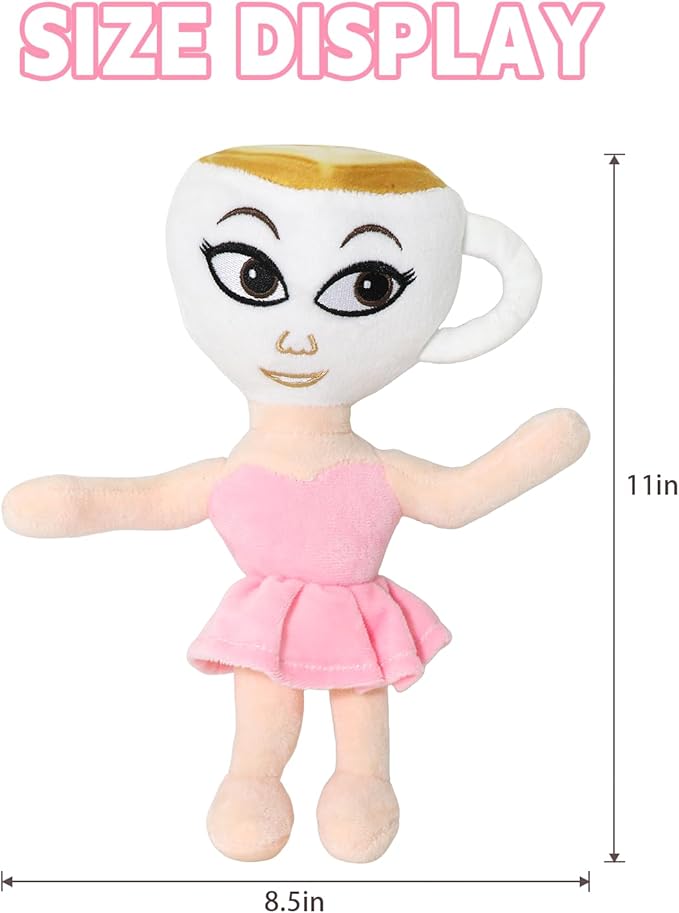 Italian Brainrot Plush,11 inch Ballerina Cappuccina Toy Gift,Cute Stuffed Figure Doll for Kids and Adults Inspired Plush Toy