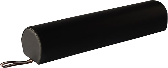 Master Massage 6"x26" 3/4 Round Massage Bolster - Black