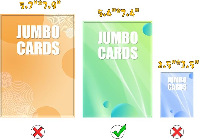 Jumbo Card Binder for PKM – WITHYU PU Leather Ringless Card Collection Binder with 60 Pockets, 5.4'' x 7.4''Card Holders Storage Album for Game Card (Black)