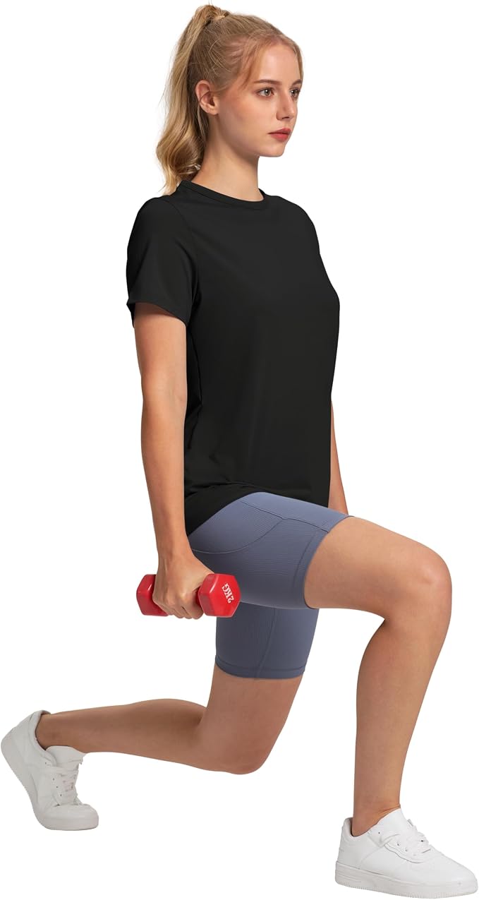 OFEEFAN Workout Tops for Women UPF 50+ Breathable Quick Dry Loose Fit T Shirt Outdoor Yoga Running Hiking Gym Tee Top