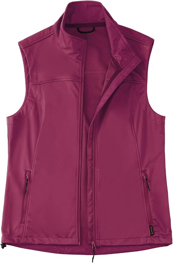 baleaf Women's Lightweight Running Vest Sleeveless Softshell Jacket | Windproof; Breathable; Water Resistant; 2 Zipper Pockets; Stand Collar; Great for Running, Hiking, Camping and Travelling