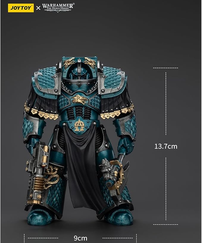 JOYTOY Warhammer The Horus Heresy Alpha Legion Lernaean Terminator with Volkite Charger - 1:18 Scale 5.39in Action Figure Mecha Joy Toy Collection Model
