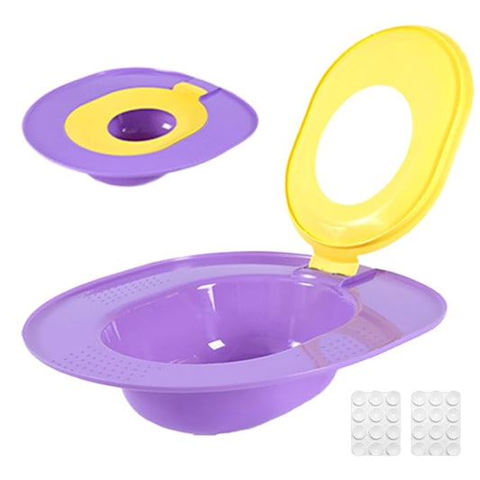 Cat Potty Toilet Training Kit, Removable Cat Toilet Seat Training Kit, Portable Safe Urinal Pottys with Slip Proof Edges, Reusable Urinal Potty, for Kitten Pet RV House Travel Home