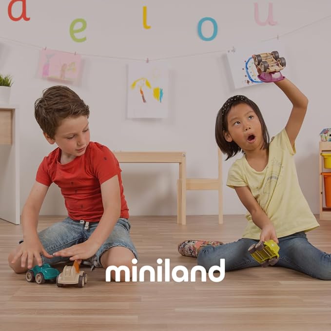Miniland Clothes for Dolls 15 3/4'' Knitted Outfit Dress & Hat - ECO, Made in Spain, Quality, Role Play, Educational
