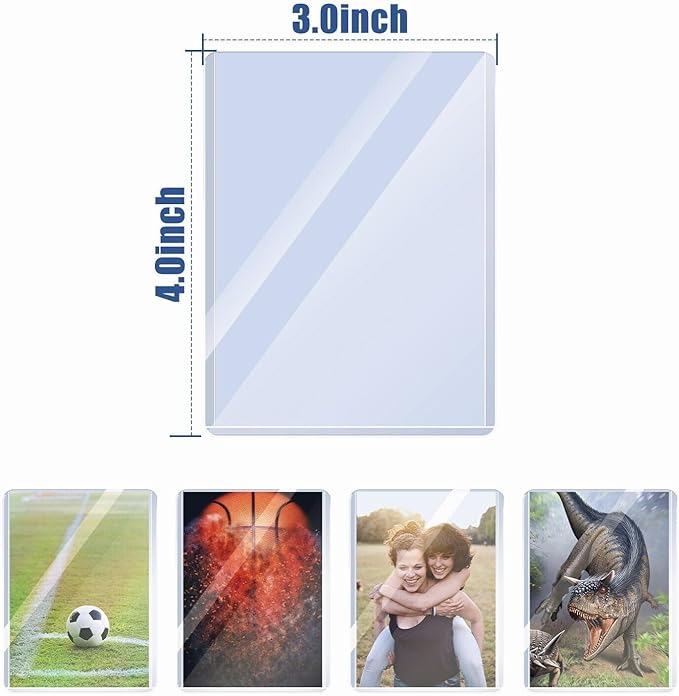 1000 PCS Toploaders and Panny Sleeves - Premium Hard Plastic Card Protectors, Trading Card Sleeves,for Baseball Game Sports Collectible Card (500 PCS Toploader + 500 PCS Penny Sleeves)