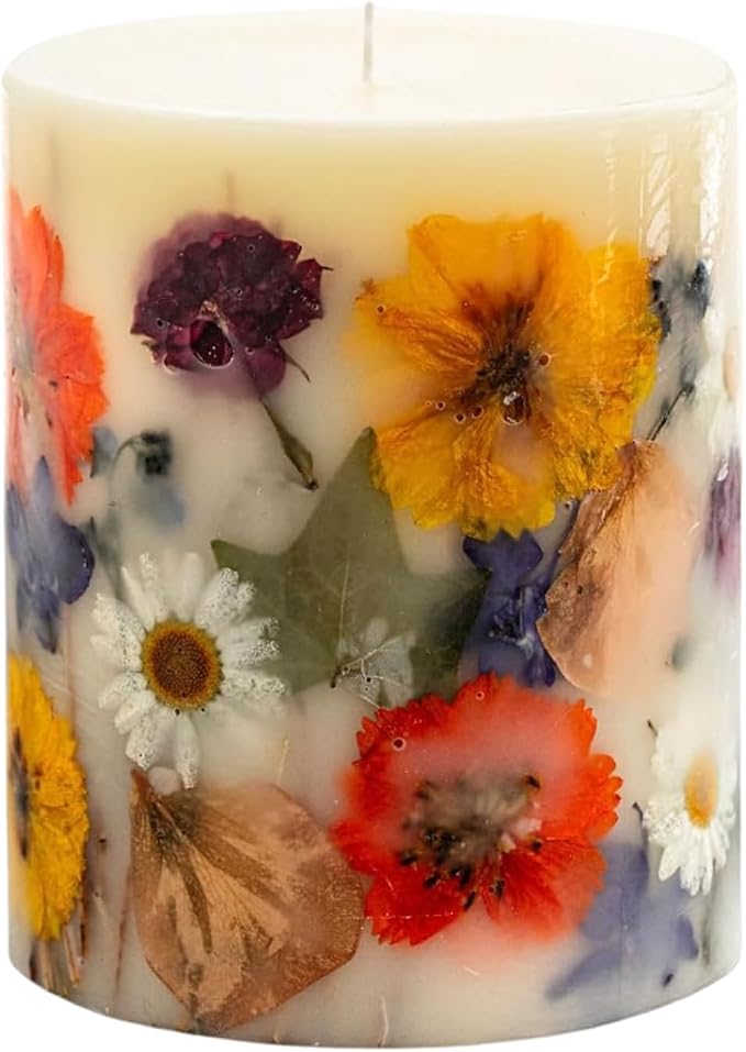 Rosy Rings Spring Decor Essence of Spring Botanical Candle | Aromatherapy Long Lasting Candles Home Gifts Notes of Hyacinth, Honeysuckle, Rose, Cyclamen, Orange Flower Aroma Burn Time 120 Hours 5.5" H