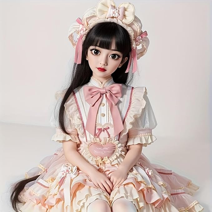 80cm Lifelike Female Doll, Seamless TPE Body with Poseable Steel Skeleton, Realistic Art Model for Cosplay, Photography & Display