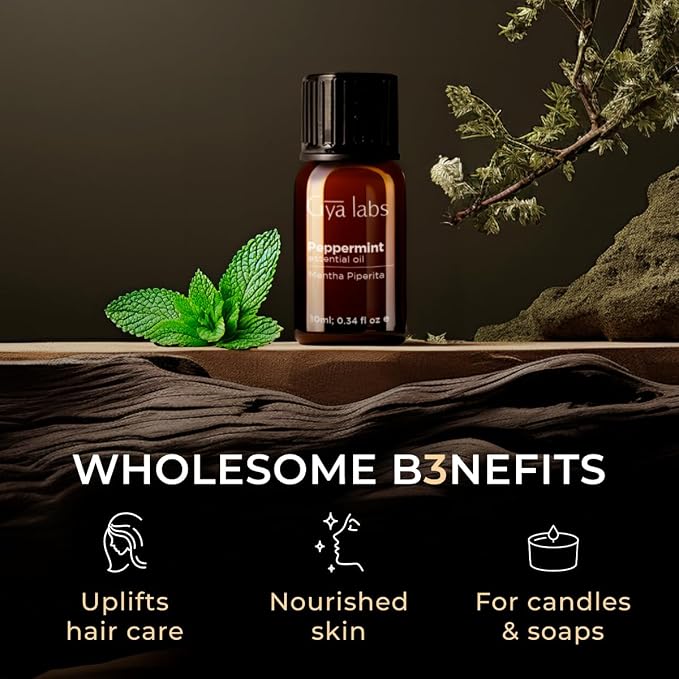 Clary Sage & Peppermint Essential Oil Set - Aromatherapy Grade Essential Oils Set - 2x0.34 fl oz - Gya Labs