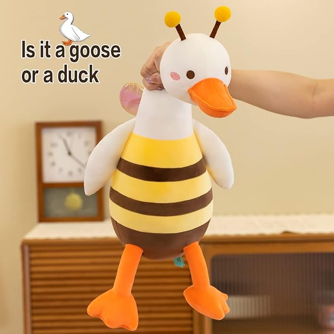kewo Duck Plush Pillow Stuffed Animal Toy, Cute Giant Goose Plush Duck Stuffed Animal,Super Soft Hugging Pillow for Kids Bedding (Colorful,33.4 in)…
