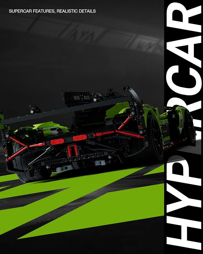 Nifeliz S63 Hypercar Model Building Set, 1:8 Scale Collectible Racing Car for Adults, Build and Display Race Car Model for Home or Office Décor, Gift for Motorsport Fans (3,699 PCS, NF10283)