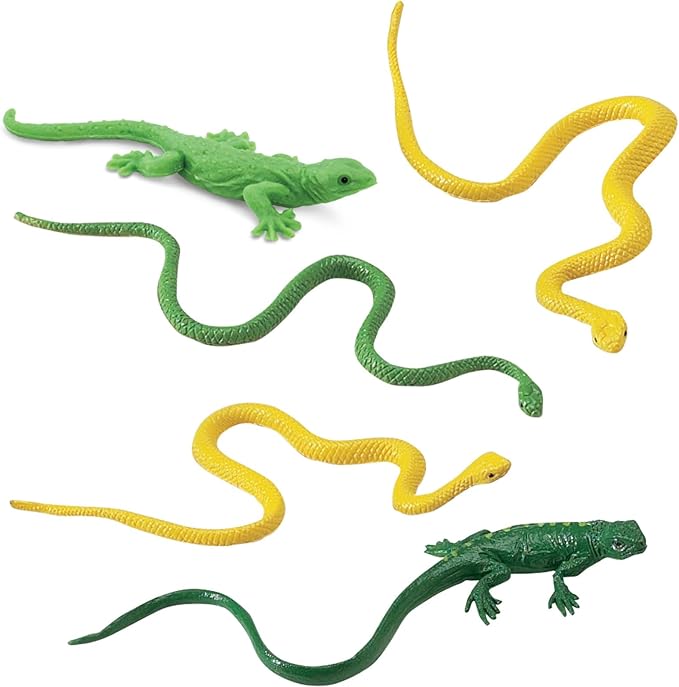Safari Ltd. Reptiles TOOB - 16 Hand-Painted Mini Figurines Including Snakes, Lizards, Iguanas, and Chameleons - Educational Toy Figures For Boys, Girls & Kids Ages 3+
