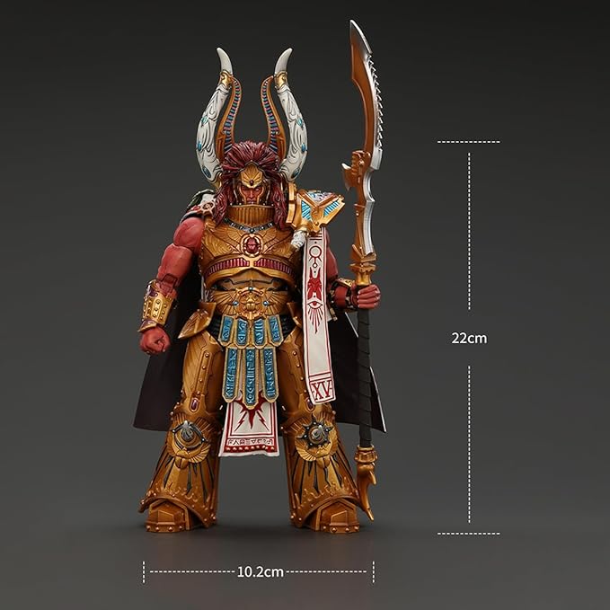 JOYTOY 1/18 Action Figure Warhammer 30K The Horus Heresy Thousand sons Magnus The Red Primarch of The XVth Legion Collection Model Birthday Gifts 8.66 inch