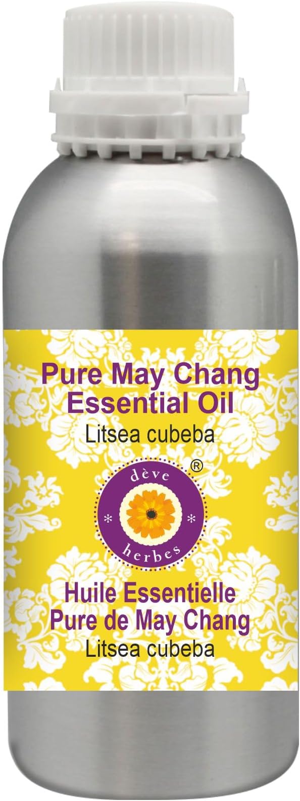 Deve Herbes Pure May Chang Essential Oil (Litsea cubeba) Steam Distilled 1250ml (42 oz)