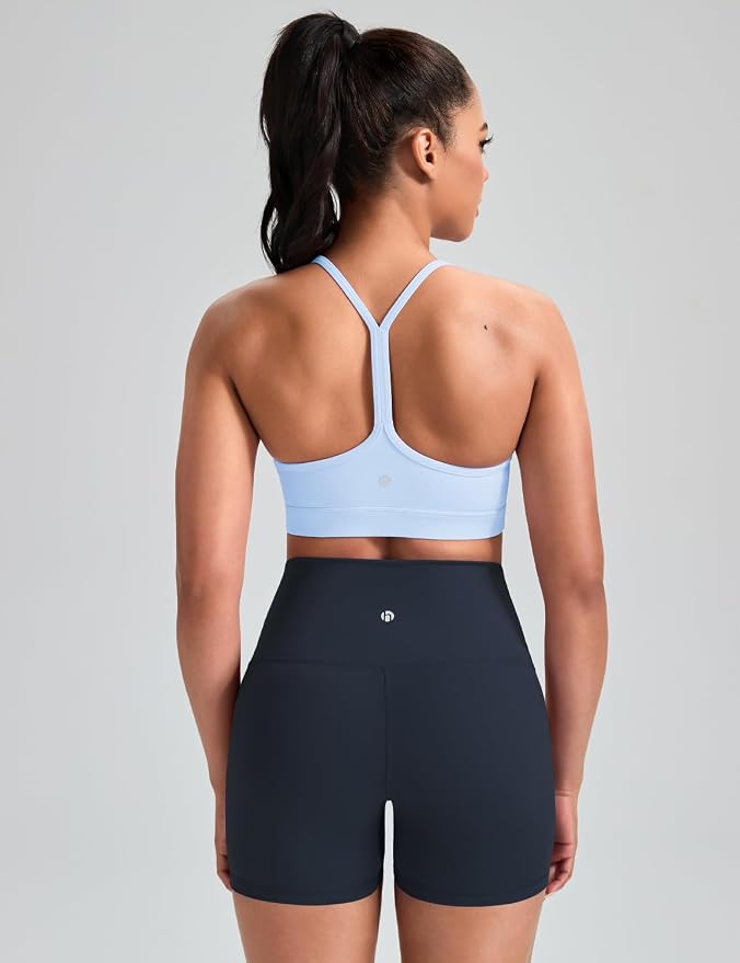 HeyNuts to Freest Womens Y Back Sports Bra, Spaghetti Strap Racerback Low Impact Workout Yoga Tops Padded A-C Cups *Updated