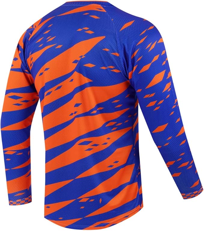 Youth Dirt Bike Jersey, Kids Mountain Bicycle Shirt Long Sleeve Powersports Children Downhill Jerseys for Big Kids
